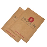Sacs en papier kraft brun pour aliments pour animaux de compagnie, livraison rapide, impression flexo, emballage pour pizzas et chips, recyclables, logo personnalisé