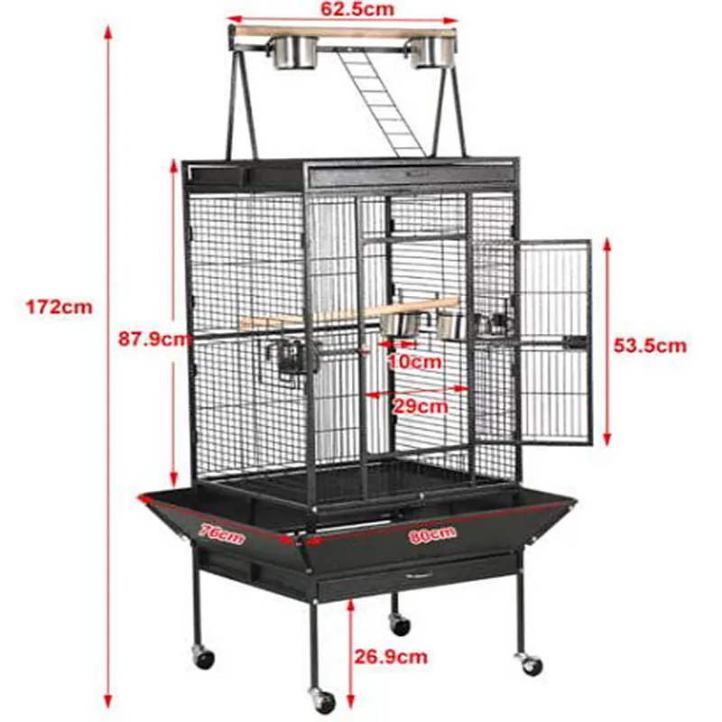 Большая клетка для птиц, попугай, Финч, ара, какаду, играй, топ, окунь, терка, товары для домашних животных