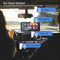 Moniteur DVD de voiture Navigateur GPS Lecteur multimédia avec 4K Front Dashcam Carplay Android Auto wifi