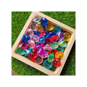 Vente en gros de vases acryliques en plastique de couleur mélangée 18*25mm en forme de diamant <span class=keywords><strong>Perles</strong></span> de remplissage Centres de table pour mariage - Product Image 6