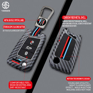 Funda completa de aleación de Zinc para llave de coche para VW Volkswagen Golf 7 MK7 Tiguan MK2 para SEAT Ateca <span class=keywords><strong>Leon</strong></span> <span class=keywords><strong>FR</strong></span> 2 <span class=keywords><strong>Ibiza</strong></span> para Skoda Octavia - Product Image 5
