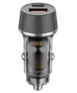 Nuovo prodotto 2024 5V 3A doppia porta usb tipo c 38W 20W 18W Caricabatterie per auto in fibra di carbonio Caricabatterie rapido prodotti Smart tendenza tecnologica - Product Image 5