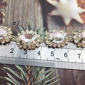SINRONG Diamant Wasser Blumen kette Material DIY Kristallglas Brautkleider Kleidung Schmuck Herstellung ovale Form Rotundity - Product Image 5