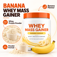 Poudre de protéines de lactosérum à saveur banane, marque privée, OEM ODM, complément nutritionnel sportif pour la musculation et la prise de masse