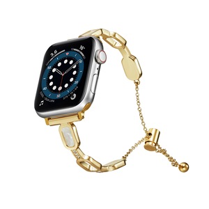 Moda mujer cadena de oro Metal <span class=keywords><strong>Acero</strong></span> <span class=keywords><strong>inoxidable</strong></span> pulsera Smartwatch Correa reloj pulsera banda para <span class=keywords><strong>Apple</strong></span> <span class=keywords><strong>Watch</strong></span> - Product Image 1