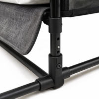 Lit de voyage pliable sécurisé pour animaux de compagnie, berceau cododo surélevé avec fenêtres en maille
