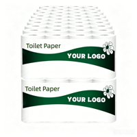 Rouleau de papier toilette en pâte de bois vierge, doux, gaufré, jetable, personnalisable OEM pour la maison et l'hôtel