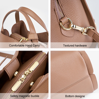 Sacs à main en cuir véritable de luxe discret pour femmes, sacs seau à bandoulière, sacs à main à poignée supérieure, vente en gros, sacs personnalisés