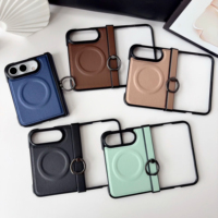 Étui de téléphone sans fil en cuir uni pour iPhone 18 Ultra, protection intégrale avec boucle à anneau, coque arrière en PU antichoc
