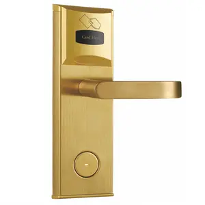 Aluminum alloy stainless steel hotel lock smart key reader electronic IC card key room security door smart hotel lock