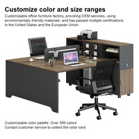 Bureau intégré-Table de bureau Cabinet-Bureau minimaliste moderne avec cloison et rangement