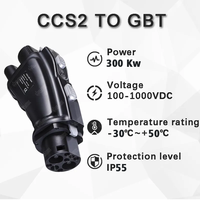 Nouveau convertisseur de charge rapide DC CCS2 vers GBT 300A 1000V avec certification CE, design portable, charge d'urgence pour véhicules électriques en bord de route