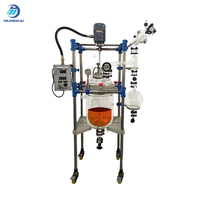 Reactor de Vidrio Encamisado Transparente y Resistente a la Corrosión de 20L con Puertos Multifuncionales para Purificación y Procesamiento en Laboratorio