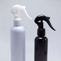Bouteilles pulvérisatrices à gâchette en plastique noir et blanc, brume fine, 6oz/8oz/16oz, rechargeables, avec bouchon couronne, pour coiffure, usage domestique et professionnel