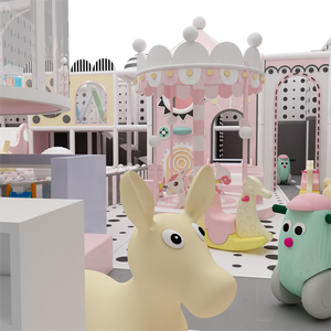 ¡Oferta de Fábrica! Novedoso Parque Infantil Temático Macaron con Tobogán, Carrusel y Piscina de Bolas para Niños - Product Image 6