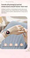 Montre connectée de luxe pour femme NX7, écran AMOLED, suivi menstruel, sécurité de l'ovulation, période de grossesse, IP68, appels Bluetooth, montre intelligente pour femme