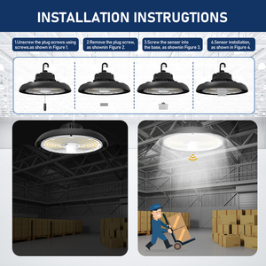 240W 200W 150W LED UFO High bay Đèn chất lượng cao lắp đặt đèn trên đầu trang của nhà máy nhà máy kho đèn bay cao - Product Image 3