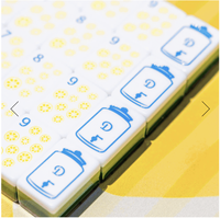 Tuiles de Mahjong en Acrylique Américain Direct Usine, Motif Citron Jaune, Gravure Laser Impression UV, Jeu d'Échecs