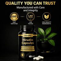 Cápsulas de Hirudina Natural para la Circulación Sanguínea y el Soporte Cardiovascular en Adultos, Fábrica con Certificación CGMP de EE. UU., Marca Privada, Estándarizado