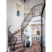 Escalier Courbé Moderne pour Intérieur de Maison, Livraison Rapide, Design d'Escalier Droit ou Circulaire pour Hall