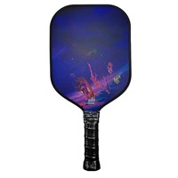 Raquette de pickleball en fibre de carbone 16 mm sans bords Influence Sports Haute Performance, durable, portable, légère, personnalisable pour la compétition