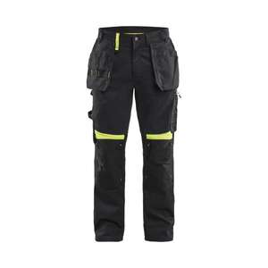 BLAKLADER - 155518609933C60 Craftsman <b>trousers</b> <b>Black</b>/Yellow - EAN 7330509752944 <b>WORK</b> <b>TROUSERS</b> <b>CARGO</b> <b>WORK</b> <b>TROUSERS</b> - Product Image 1