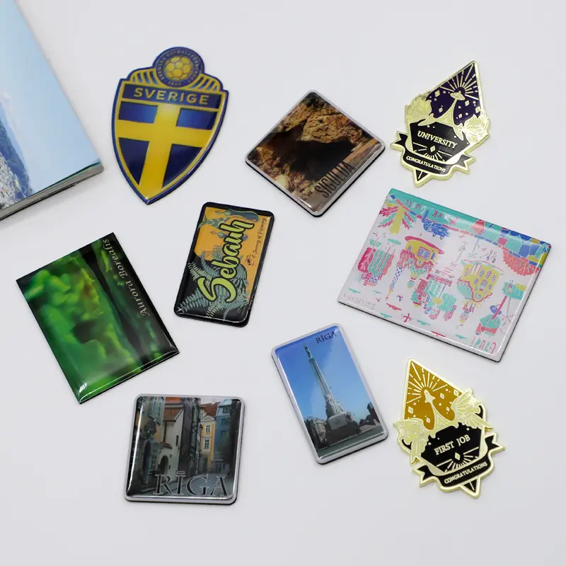 Promotional souvenir fridge magnet metal customized metal refrigerator stickers 3d fridge magnetic