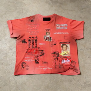 تي شيرت رجالي مخصص بطباعة DTG وغسيل حمضي مع رسومات من الأحجار اللامعة، تصميم فضفاض وثقيل الوزن، قطن 100٪، ملابس الشارع - Product Image 2