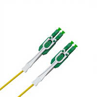 Cordon de brassage fibre optique COMTON Duplex Monomode G.657A1 9µm Jaune Connecteurs LC-LC LSZH/PVC avec languette Push-Pull Certifié ROHS 1m