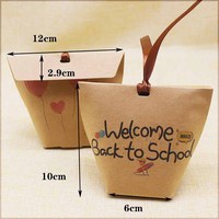 Youlun retour à l'école blanc bleu marron multicolore accepter personnaliser boîte de carte de papier cadeau de fête pour la décoration de salle de classe