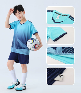 ชุดฟุตบอลเด็กแบบกำหนดเอง ชุดฝึกซ้อมคุณภาพสูง ระบายอากาศได้ดี ผลิตจากโพลีเอสเตอร์ 100% แห้งเร็ว - Product Image 6