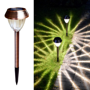 Luces Solares para Jardín, Paquete de 4, Acabado Cobre, Luces LED para Camino Exterior, Resistentes al Agua, Alimentadas por Energía Solar - Product Image 2