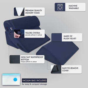 SUREWAL – ensemble d'oreillers orthopédiques en mousse à mémoire de forme, coussin de soutien de la tête pour la relaxation Post-chirurgie, 4 pièces - Product Image 3