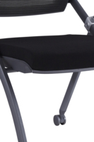 Chaise de formation avec tablette d'écriture en TPEE souple – Chaise de bureau et de conférence au design ergonomique pour réunions