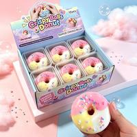 Jouet Donut Croustillant en TPR, Squishy à Presser, Anti-stress pour Fêtes, Vente en Gros, Cadeau