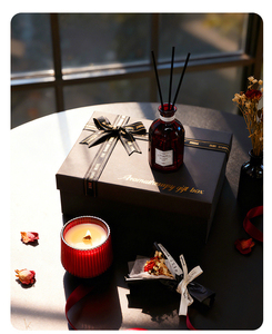 Juego de Regalo LANJO con Vela Aromática de Cera de Soya y Difusor de Varillas con Logotipo Personalizado - Marca Privada - Decoración Navideña, para Bodas y Hogar - Product Image 4