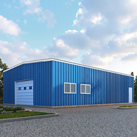 Taller Moderno con Estructura de Acero Prefabricada de Gran Luz y Almacén Industrial con Estructura de Acero