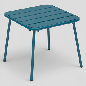 TABLE DE PHUKET 45X45CM EN TERRACOTTE ET ACIER - Product Image 1