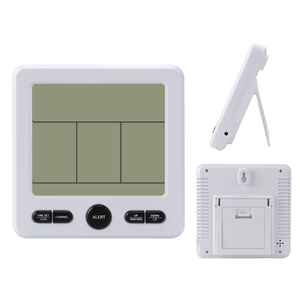Draadloze digitale LCD-thermometer met achtergrondverlichting, groot display, 3 sensoren, binnen/buiten vriezer-<span class=keywords><strong>alarm</strong></span>, keukenvochtigheidsmeter - Product Image 2