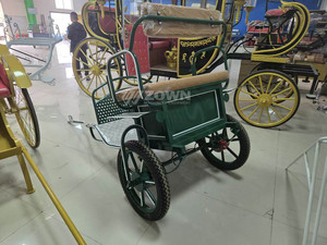 Popular ZOWN Mini Green Marathon Horse Cart, Carroza de Caballos Única de 2 Ruedas para 4-6 Personas, Carroza de Paseo Elegante para Venta - Product Image 5