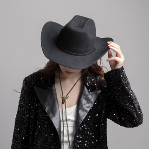 Chapeau de <span class=keywords><strong>cowboy</strong></span> LAISE personnalisé de haute qualité pour homme, 100% laine australienne, à large bord - Product Image 1