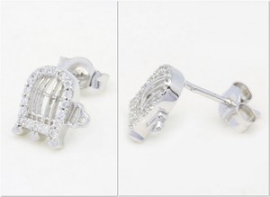 Prix usine meilleure vente à la mode 925 argent avec Zircon mignon Cage à oiseaux boucles d'oreilles en gros - Product Image 3