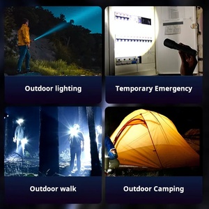 Xinsite 30W Zoomable LED Đèn pin xách tay khẩn cấp ngoài trời cắm trại PC đèn ABS hiển thị kỹ thuật số 1000M tầm xa IP65 - Product Image 3