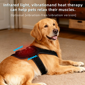 Appareil de thérapie par vibration et lumière infrarouge pour animaux de compagnie, chiens et chats, pour la récupération des articulations et des muscles, avec lunettes de protection - Product Image 2