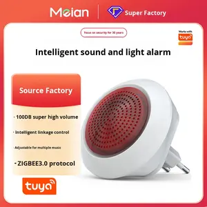 Stock d'usine <span class=keywords><strong>Meian</strong></span> Graffiti <span class=keywords><strong>Alarme</strong></span> sonore et lumineuse intelligente Zigbee 3.0 Prise en charge de l'application Tuya Bip sans fil haute puissance 100 dB - Product Image 5