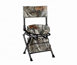 Silla giratoria con bolsa de engranaje, plegable, para acampar, picnic, caza, muebles de exterior - Product Image 3
