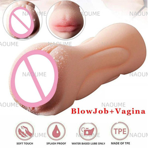 핫 세일 현실적인 질 남성 자위대 <span class=keywords><strong>2</strong></span> in 1 섹스 토이 입과 질 포켓 음모 자위 컵 남성용 성인 섹스 토이 - Product Image 6