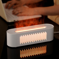 Humidificateur de type brume avec lumière nocturne colorée transfrontalier, 0,5 L, pour la maison, le bureau, la chambre à coucher, silencieux, simulation d'ambiance lumineuse