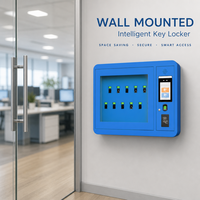 Armoire de gestion de clés électronique intelligente murale en acier inoxydable pour bureaux, bâtiments commerciaux et propriétés immobilières, gain de place