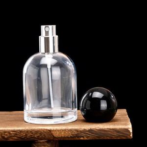 Botella de Perfume de Vidrio Vacía Redonda Personalizada de 30ml 50ml 100ml con Tapa y Pulverizador, Botella de Perfume con Tapa de Bola con Diseño Único - Product Image 4